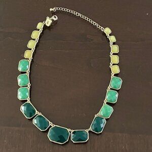STATEMENT Necklace, Shades of Green Ombre